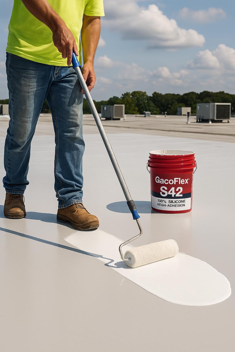 gacoflex gaco flex silicone roofing in maine